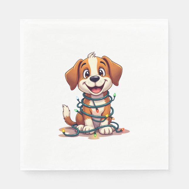 Merry Beagle Ljus Pappersservett (Framsidan)