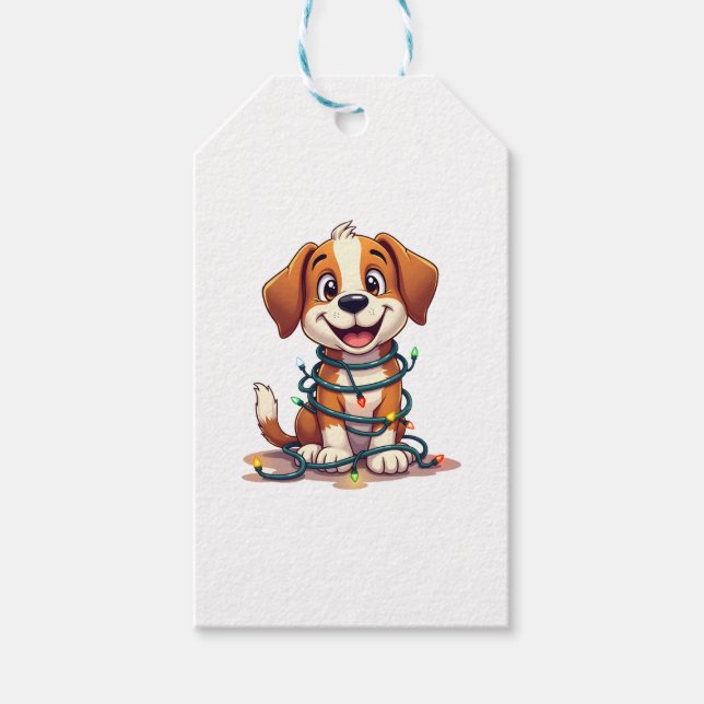 Merry Beagle Ljus Presentetikett (Framsidan)