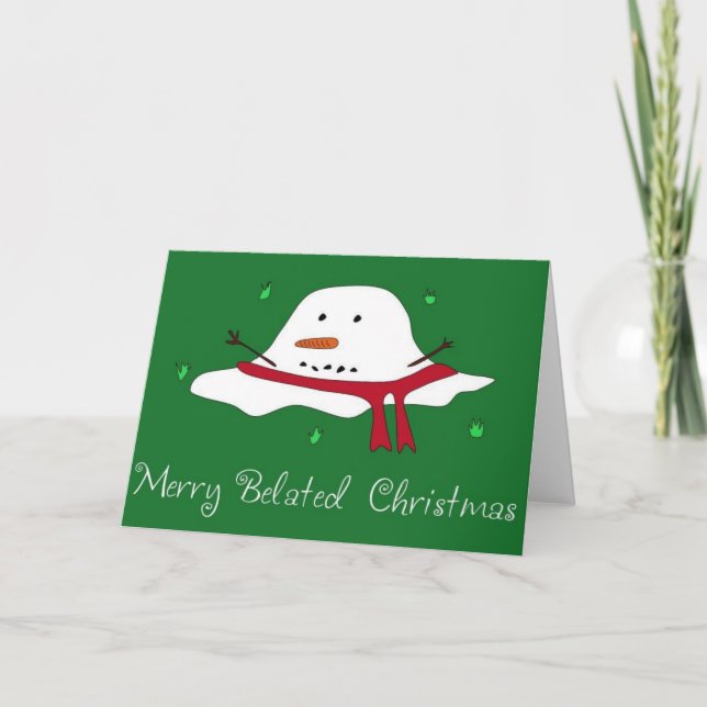 Merry Belated jul Helgkort (Framsida)