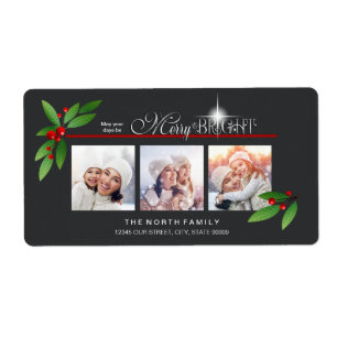 Merry Berry Bright jul Tre Photo ID591 Fraktsedel