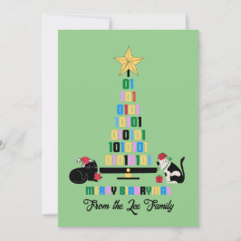 MERRY BINARY CHRISTMAS JULKORT
