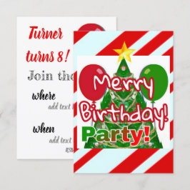 Merry Birthday Inbjudningar