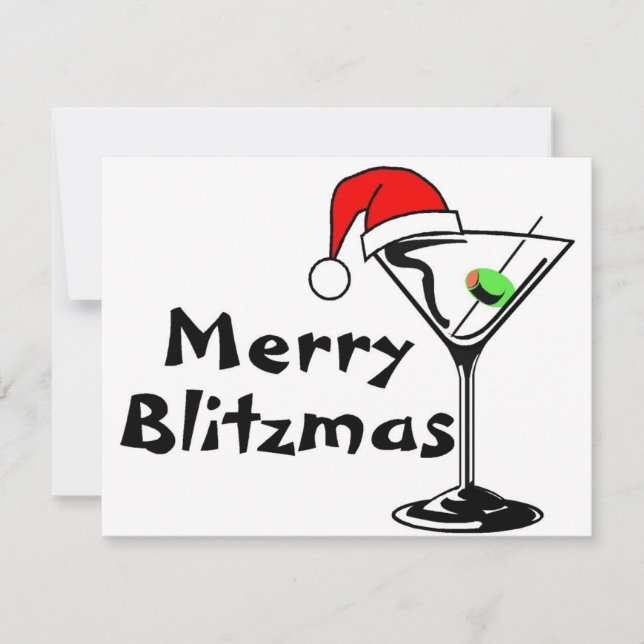 Merry Blitzmas jul Julkort (Framsida)