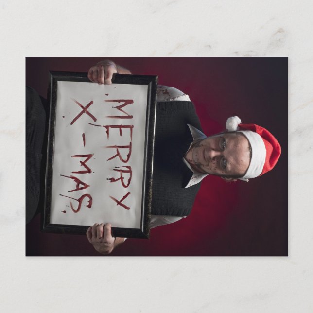 Merry Bloody Julafton Helg Vykort (Framsida)