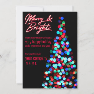 Merry Bokeh Julgran Helgdag Corporate Julkort