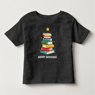 Merry Bookmas - Festive Bok Stack för Bok Älskare T Shirt