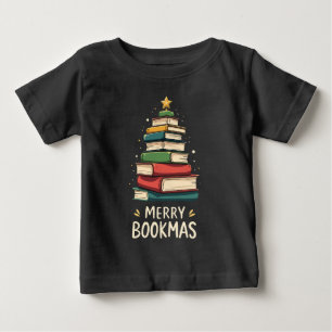 Merry Bookmas - Festive Bok Stack för Bok Älskare T Shirt