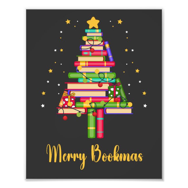 Merry Bookmas Fototryck (Framsidan)