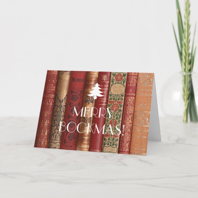 Merry Bookmas Helgkort (Framsida)