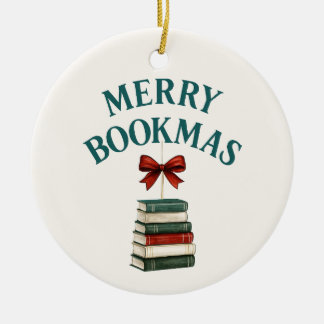 Merry Bookmas  Julgransprydnad Keramik