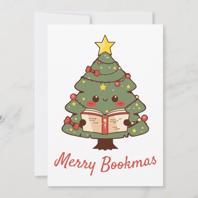 Merry Bookmas Julkort (Framsida)