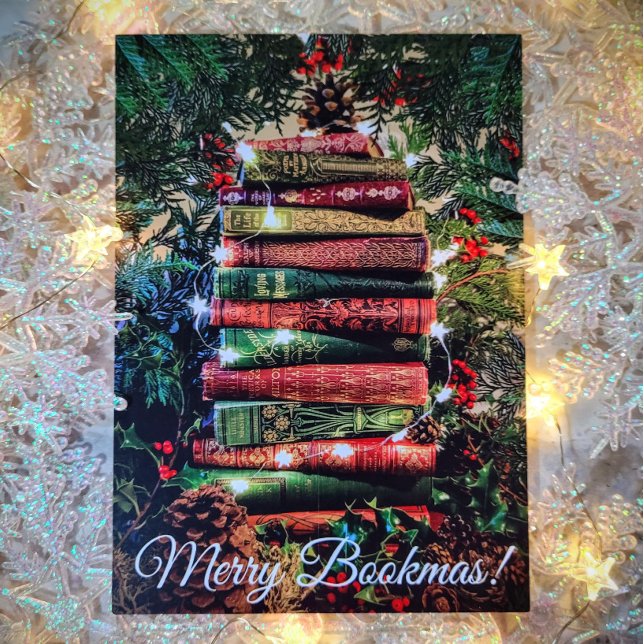 Merry Bookmas Julkort (Skapare uppladdad)