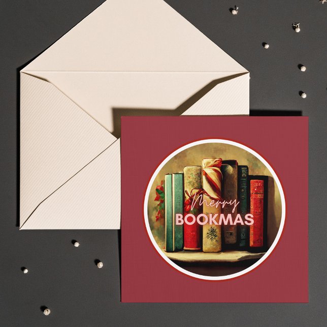 Merry Bookmas, julskolan Bibliotek (Merry Bookmas, Christmas Card)