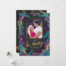 Merry Botanicals Helgdag Photo Card