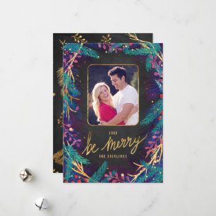 Merry Botanicals Helgdag Photo Card Julkort