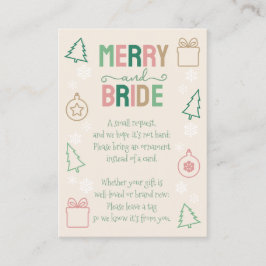 Merry & Bride Ta Med En Julgransprydnad Bröllopsdu Tilläggskort