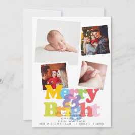 Merry Bright 4 Photo jul Birement Notice Julkort