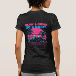 Merry & Bright 80's Night' Retro Synthwave T Shirt