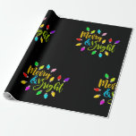 *~* Merry Bright AP44 Neon jul Ljus Presentpapper<br><div class="desc">(sök AP44 efter liknande objekt) Helgdag CHRISTMAS Viktigt söt roligt Svällning Papper: " Merry & Bright " NEON populär Colorful tangled jul Ljus. Den här designen är Pastel and Colorful Cute Whimsical Fånig Roligt Funny Humor Humous CHIRISTMAS GREETING CARD. med NEON ljus. Energiförbättrat julkort för Julhälsningar av personliga vänner och...</div>