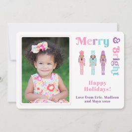 Merry & Bright Black Nutcracker God jul Julkort