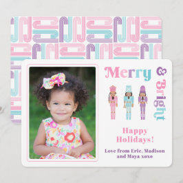 Merry & Bright Black Nutcracker God jul Julkort