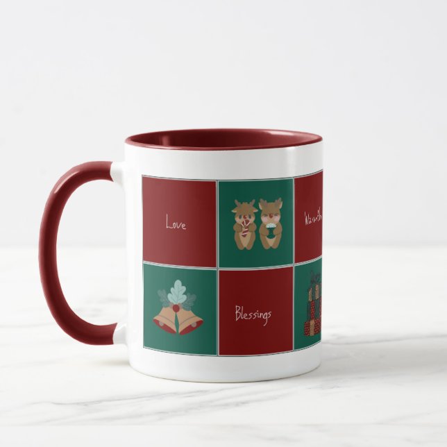 Merry & Bright Christmas Coffee Mug Mugg (Vänster)