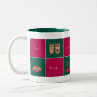 Merry & Bright Christmas Coffee Mug Två-Tonad Mugg
