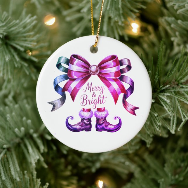 Merry & Bright Christmas Festive Ornament (Träd)