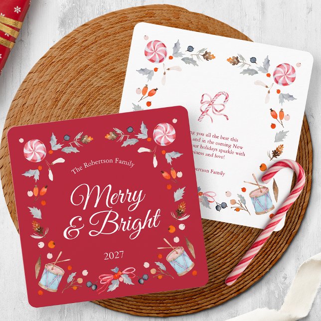 Merry & Bright Christmas Greeting Card (Skapare uppladdad)