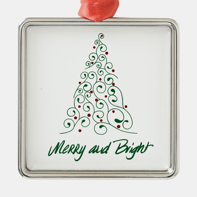 Merry & Bright Christmas Tree Ornament (Framsidan)