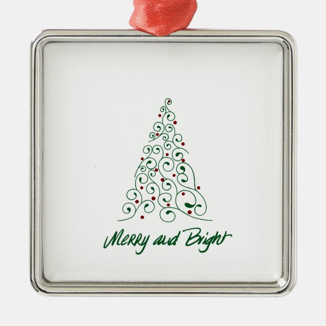Merry & Bright Christmas Tree Ornament (Framsidan)