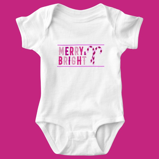 Merry & Bright, God jul Baby Bodykostym T Shirt (Skapare uppladdad)