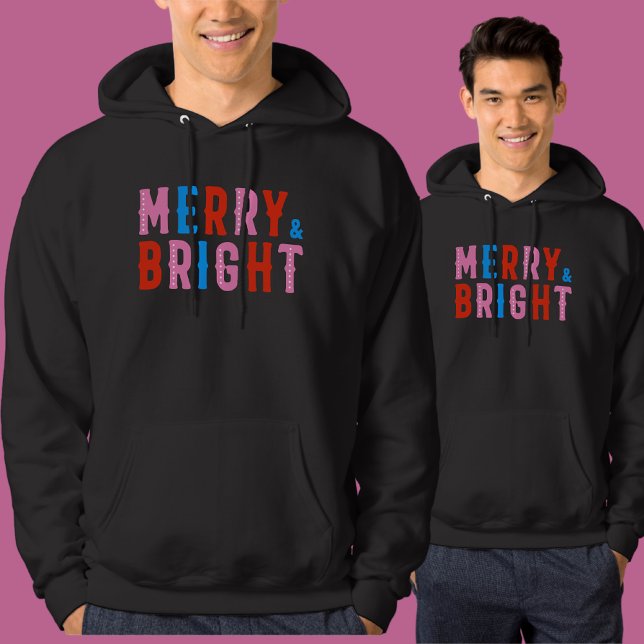 Merry & Bright, God jul Hoodie (Skapare uppladdad)