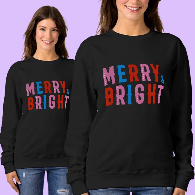 Merry & Bright, God jul T Shirt (Skapare uppladdad)