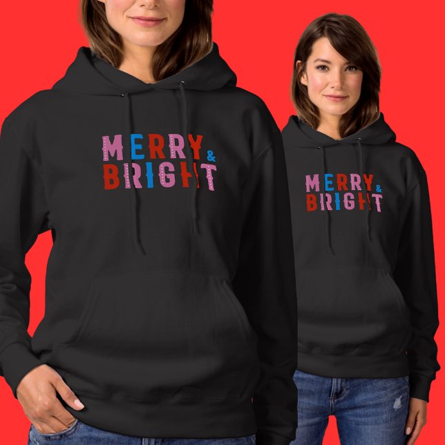 Merry & Bright, God jul T Shirt (Skapare uppladdad)