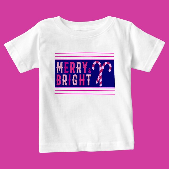 Merry & Bright, God jul T Shirt (Skapare uppladdad)