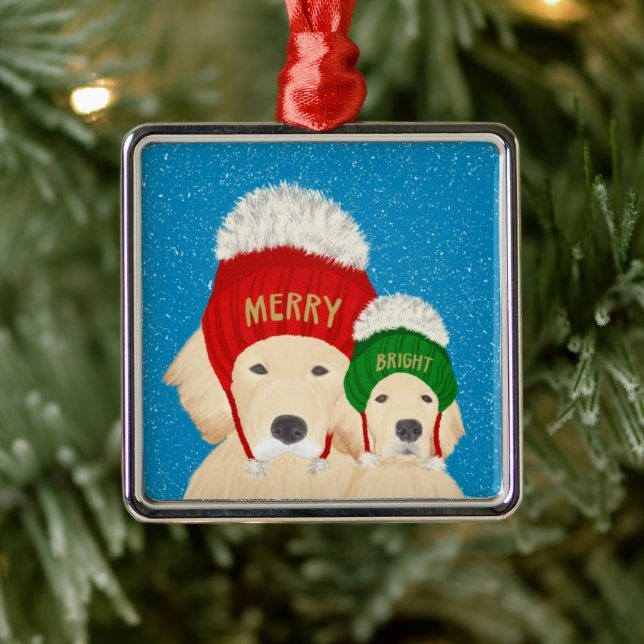 Merry Bright Golden Hundar jul Ornament 2022 (Träd)