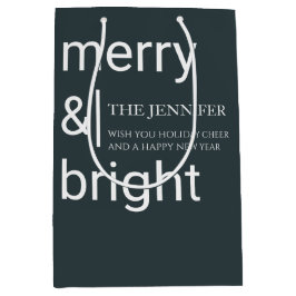 Merry Bright Green Holiday Christmas Personalized 