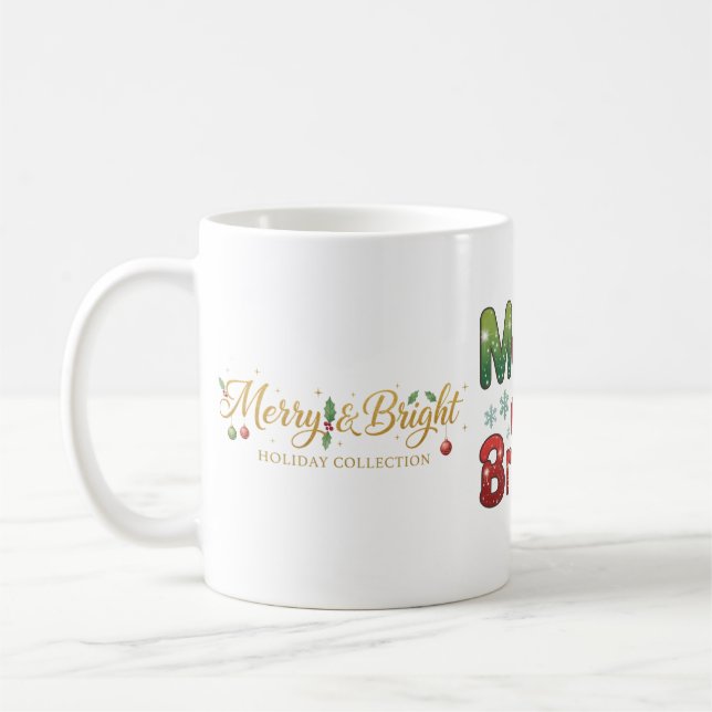 Merry & Bright Helgdag Collection Classic Christma Kaffemugg (Vänster)