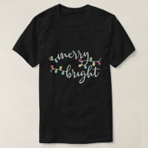 "Merry & Bright Helgdag Graphic T-Shirt