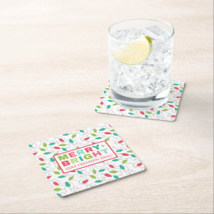 Merry + Bright Helgdag Papper Underlägg Kvadrat
