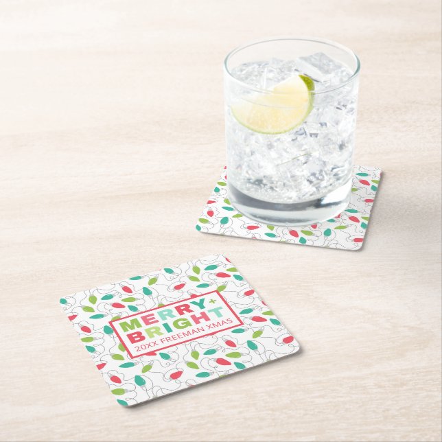 Merry + Bright Helgdag Papper Underlägg Kvadrat (Insitu)