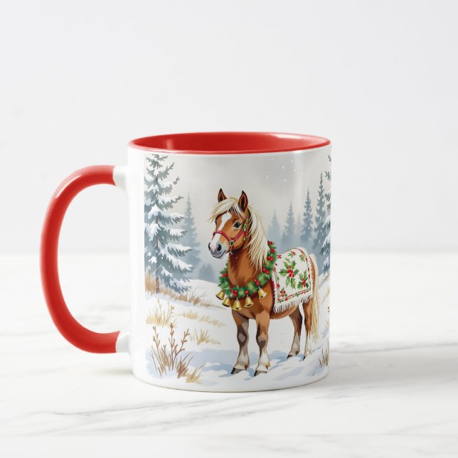 Merry & Bright, Holly Jolly Shetland Pony Christma Mugg (Vänster)