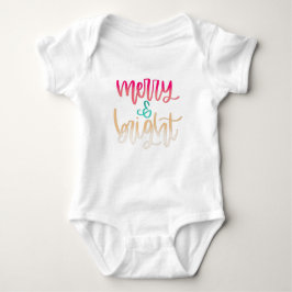Merry & Bright jul Baby Bodykostym T Shirt