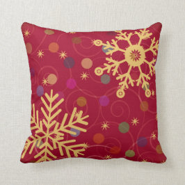 Merry & Bright jul Helgdag Snowflake Bendel Kudde