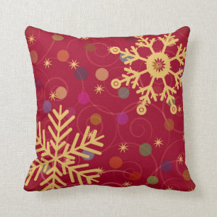 Merry & Bright jul Helgdag Snowflake Bendel Kudde