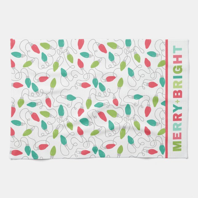 Merry + Bright jul Kitchen Towel Kökshandduk (Horisontell)