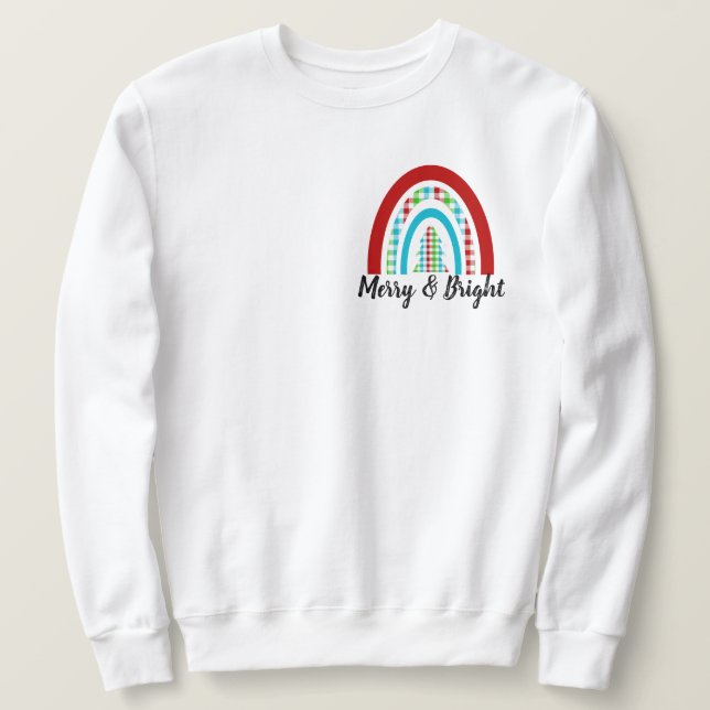 Merry & Bright jul Play Rainbow Sweatshirt (Design framsida)