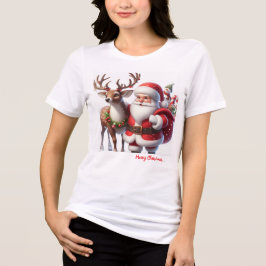 Merry & Bright jul Vibes /Trendig T-Shirt