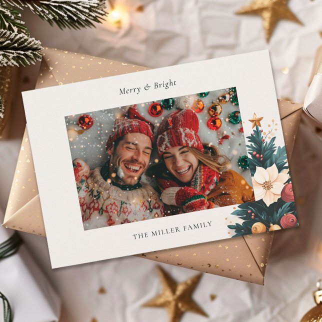 Merry & Bright Julgran Julkort (Skapare uppladdad)